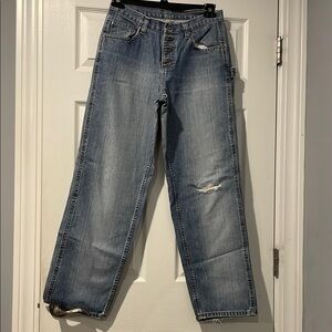 Lee Blue Relaxed Fit Jeans with Vintage Wash